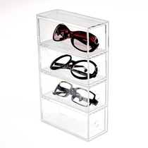Transparent acrylic cosmetics desktop multi-layer display paper tape eye sunglasses pen storage rack drawer box custom
