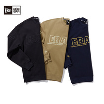 New Era New Era autumn and winter new asymmetric design mens and womens sweater fleece trendy retro round neck top