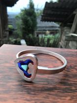 Guizhou ethnic embroidery bracelet Miao family non-heritage broken thread jewelry 999 sterling silver inlaid Miao embroidery