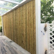 Japanese courtyard bamboo curtain wall bamboo row landscape partition fence fence fence Villa homestay dry landscape bamboo decoration landscape