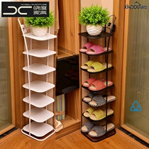 New Chinese Nordic ultra-thin flip shoe cabinet simple modern door hall door porch solid wood color storage shoe cabinet