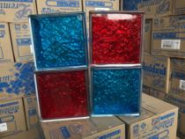 Custom ice crystal glass brick interior color transparent square partition wall