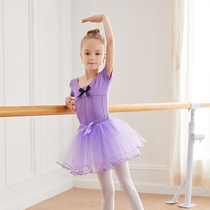 Kids Dance Clothing Girls Dance Dress Ballet Dress Set Spring Autumn Long Sleeve Exercise Outfit Tutu Dress Performance Costume