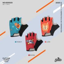 SLIKID CHILDREN SPORTS LIMITED SECTION GRAFFITI CARTOON PATTERN BALANCE CAR BIKE RIDING GLOVES HALF FINGER