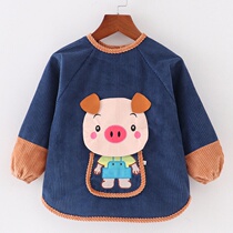 Children hood clothes light core suede winter button baby hood clothes autumn and winter waterproof crystal suede dining clothes children long sleeves smoke