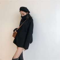 Turtleneck sweater women loose outside wear 2020 new autumn and winter Korean lazy wind cover head coat foreign style all-in-one tide