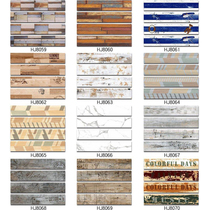 Painter wood grain brick Printing wood grain bar Cafe milk tea shop Restaurant non-slip floor tiles Imitation wood floor tiles 150800
