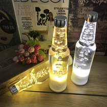 Bar table lamp crystal wine bottle table lamp bar charging table lamp cafe gas atmosphere night light night table lamp