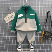 Boys autumn clothes suit foreign air children 2021 new 5 sports 6 handsome gas 7 year old boy clothes trend 8 children clothes