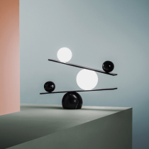 Swedish Designer Balance Lamp Round Ball Geometric Living Room Decoration Table Lamp Villa Desk Creative Personality Luminaire