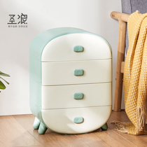 Underwear storage box household drawer separated Plaid underwear socks three-in-one wardrobe plastic finishing box artifact