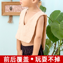 Sweat-absorbing towel Baby baby children pure cotton gauze sweat-proof towel pad back towel cotton kindergarten embroidered name boys and girls