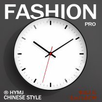 Modern fashion minimalist art mute living room wall clock net red home electric wave creative simple light luxury wall clock