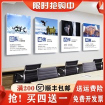 Corporate culture wall Office inspirational slogan hanging painting Company decoration painting Conference room mural Corridor wall decoration