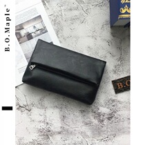 BOMaple Folding Hand Grab Bag New Korean Version Tide Men Large Capacity Personality Casual Stylish Square Envelope Bag