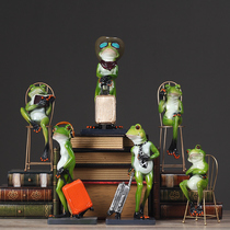 Nordic creative decorations frog gentleman ornaments hotel boggy shelf window furnishings model room soft decorations