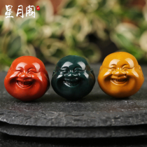 Alashan agate traffic lights back clouds laughing Buddha Vajra star Moon Bodhi long string accessories scattered beads Buddha head Maitreya Buddha