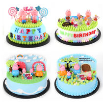 20 new cake model cartoon childrens birthday cake model Peppa pig cake birthday cake model