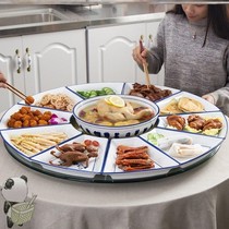 Eight dishes and one soup platter ten bowls ten plates net celebrity tableware combination set household creative plate and bowl set