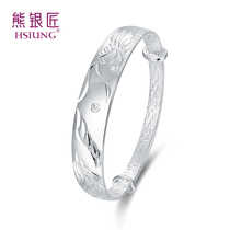 xiong yin jiang 999 silver bracelet sterling silver women Phoenix bracelet middle-aged pure silver push-pull bracelet mother elders