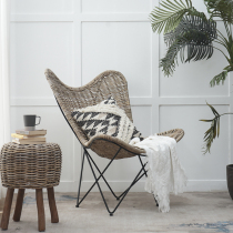 Home Vine silence Vine Chair Folk Rattan Living-chair Balcony Living-room Sofa Room Sofa Chair Mesh Red Single Chair Bedroom Casual Chair