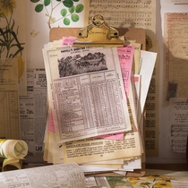 English newspaper score and paper material paper vintage plant notes collage base paper diy hand account decoration