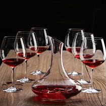 Red Wine Glass Suit Home Crystal Glass High Foot Cups Grape Red Wine Glasses Rack Decanter Wine With Luxurious Upscale