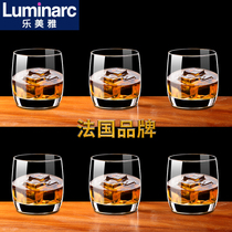 Lemeya whisky wine glass set household beer glass glass water glass wine wine bottle 6 packs