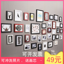 Nordic ins Wind print photos do photo wall decoration photo frame creative combination wall hanging photo album paste free hole