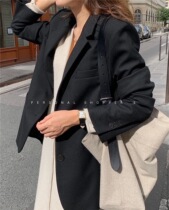 Spot Korea Dongdaemun Plat * Base wool blazer 2021 spring commuter solid color