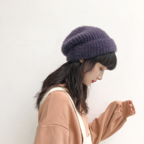 Western Moto Hat Children Autumn Winter Warm Hair Line Hat Woman Mink Suede Ear Pile Hat Knit Hat Knitted Hat Womens Day Department Cute Sweet