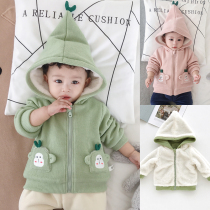 Female baby coat cute super cute baby winter mens treasure autumn and winter baby Winter men plus velvet autumn winter clothing late autumn