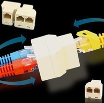 Network wire splitter network through head RJ45 network three-way head network cable connector network cable 1 minute 2 adapter