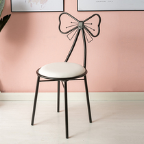 Nordic backrest net red makeup chair European nail chair Modern simple bedroom Princess girl heart dresser stool