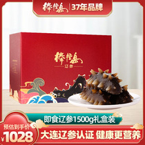 Bangzhu Island Sea Cucumber Instant Sea Cucumber 3 Jin Single non-dry Goods 1500g Seawater cucumber Dalian Liaoshen Gift Box
