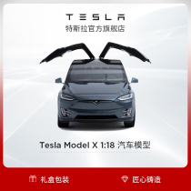 Tesla Tesla collection ornaments car Model toy car Simulation Model X 1:18