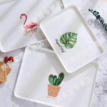 Baking portable tray for small wine glasses Simple tea tray White European simple outdoor rectangular table tea