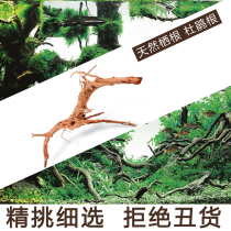 Vietnamese root fish tank decoration sunken wood flowing Wood rhododendron root aquatic tank landscaping Moss tree preferred natural