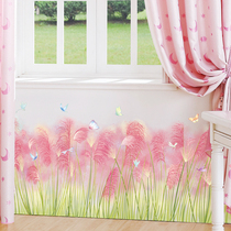 Wall Corner Wire Skirting foot line Skirting Wall Stickers Self-Sticking Living Room Bedroom with Painted Wall Decoration Pink Teen Hearts