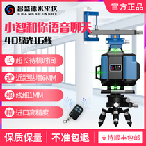 Changsheng German voice 12-line green light infrared level meter High-precision strong light thin-line laser 16-line electronic leveling