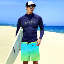 Korean wetsuit Mens split swimsuit Sunscreen quick-drying long-sleeved trousers Snorkeling suit Outdoor jellyfish suit Surfing suit