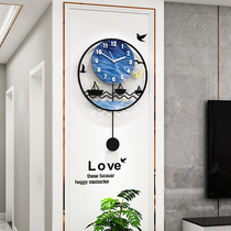 Modern minimalist Nordic clock wall clock living room atmosphere light luxury creative trend personality artist with net red clock