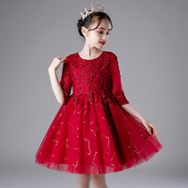 Girls' Birthday Princess Dress Children's High-end Dress Little Girl Host Piano Performancedresser Girl