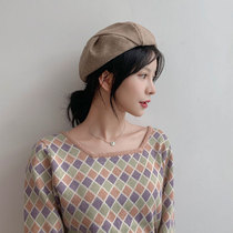 Japanese and Korean ins beret female octagonal hat autumn and winter Rosex Tangk retro painter hat Japanese Joker Belle hat