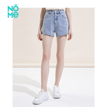 NOME Normie High Waist Display Slim 100 Hitch Casual Double Row Buttoned Broadleg Denim Shorts Hot Pants Summer Women WPBQ0015