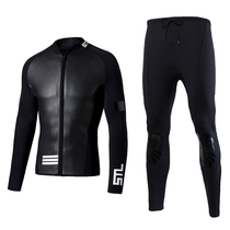 2 5mm wetsuit mens split suit sunscreen warm surf snorkeling jellyfish suit Deep dive wet suit winter swimsuit pants