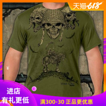 United States 7 62 design personality mens T-shirt pure cotton short-sleeved outdoor t-shirt new multi-pattern optional 02 series