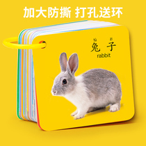 Animal fruit cognition card infant early education Enlightenment book Baby literacy childrens educational toys
