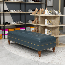 New sofa stool American light and luxurious solid wood benches Multi-functional changing stool Domestic tea table small sofa rectangle