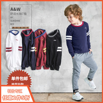  Mens baby long-sleeved T-shirt spring and autumn childrens spring 2021 new bottoming shirt medium and large childrens clothing boys cotton top